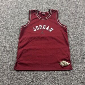 Y2K 2000s Jordan Brand Mesh Basketball Jersey Maroon Red Men's Size Medium